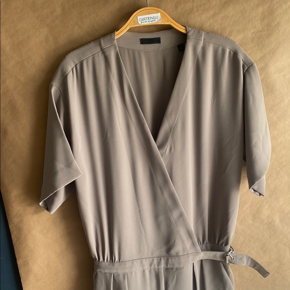 ATM Short Sleeve V-Neck Jumpsuit